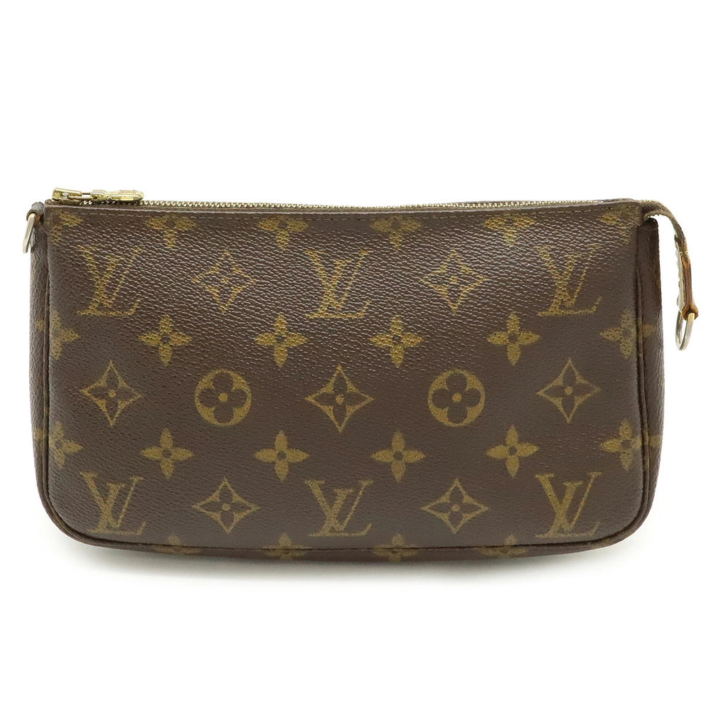 LOUIS VUITTON Monogram Pochette Accessoires Accessory Pouch Clutch Bag Strap